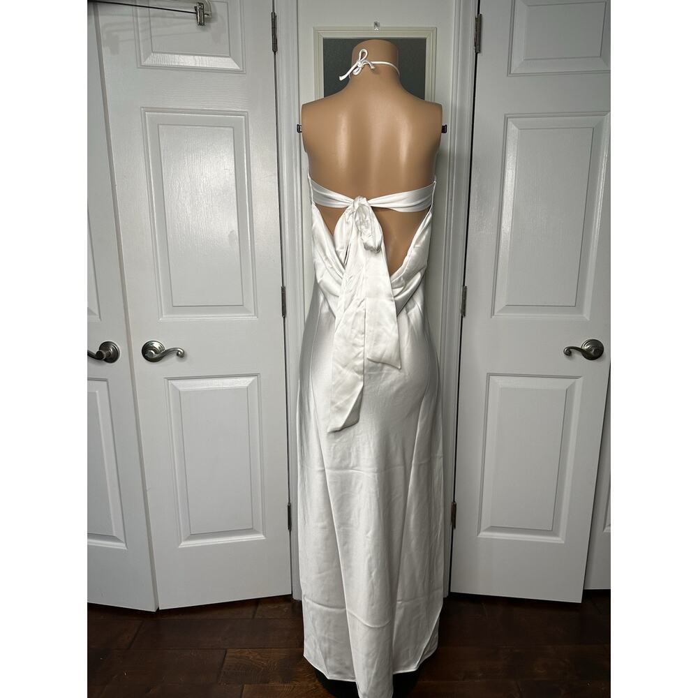 WeWoreWhat Revolve Strapless Silky Maxi Dress White Size 10 NWT MSRP $118 - Picture 6 of 13